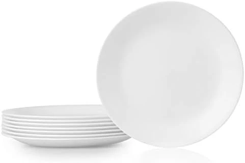 Corelle Lunch Plate, 8 Pieces, Winter Frost White