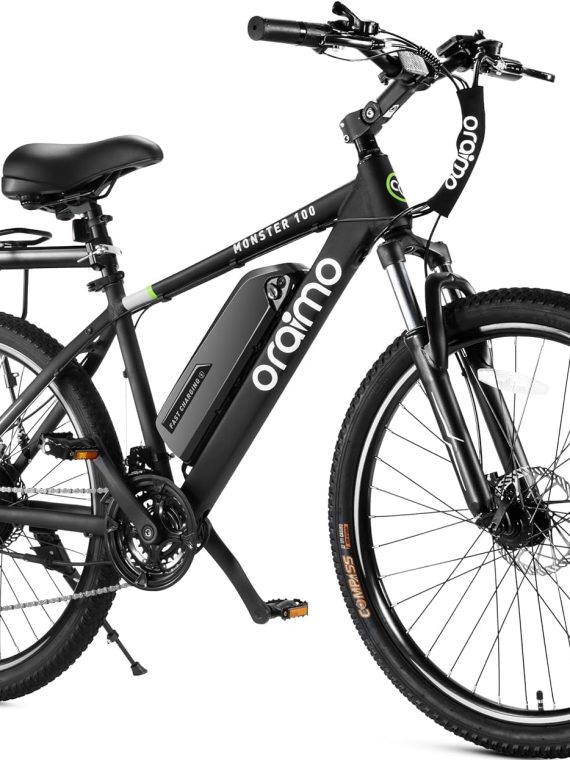 Adult Electric Bike, 350W BAFANG Motor (500W Peak), 4A 3H Fast Charging, 468Wh Li-Ion Battery, 21 Speed Gears, Air Saddle, 45 Miles 20 MPH 26′′ Mountain Bike Electric Bike, ANSI/CAN/UL2849 Compliant