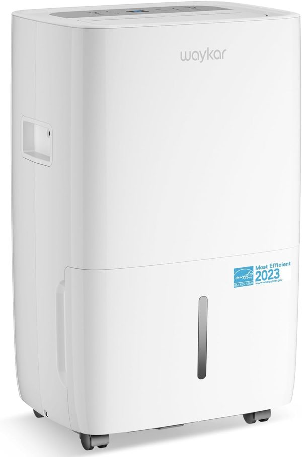 120 Pints Energy Star Dehumidifier for Spaces up to 6,000 Sq. Ft at Home, in Basements and Large Rooms with Drain Hose and 1.14 Gallons Water Tank (JD025CE-120)
