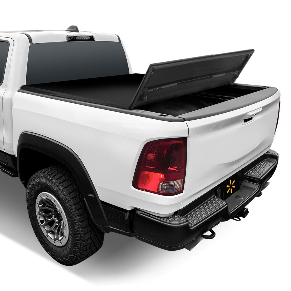 Auto Drive Soft Tri-Fold Tonneau Cover for Dodge Ram 1500/2500/3500 8Ft Bed (02-23) – UV-Resistant Vinyl