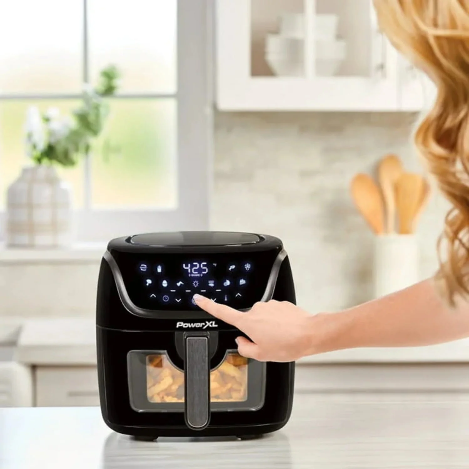 Powerxl  8 qt. Vortex Pro Black Programmable Air Fryer