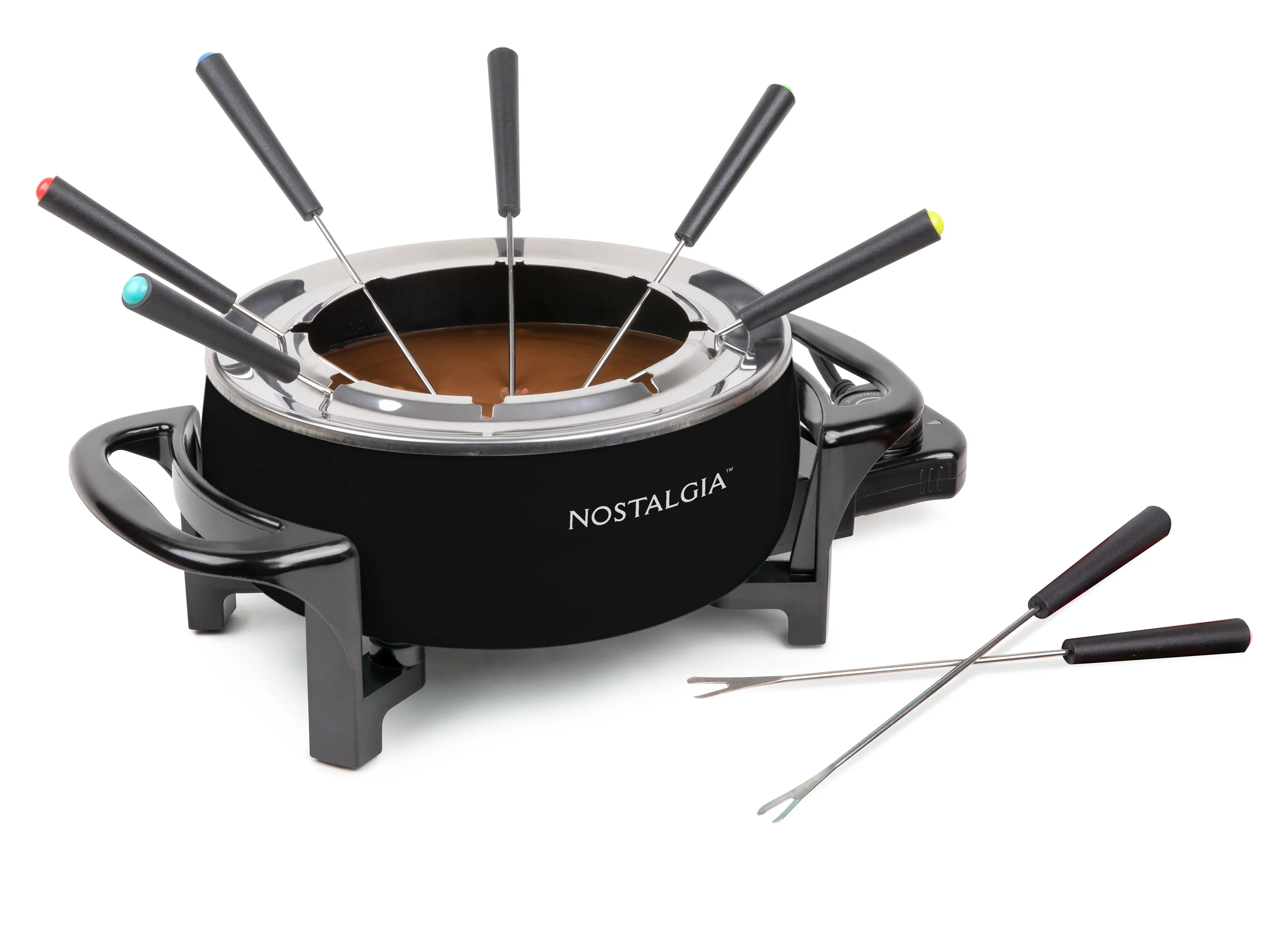 Nostalgia 12-Cup Electric Fondue Pot, Black