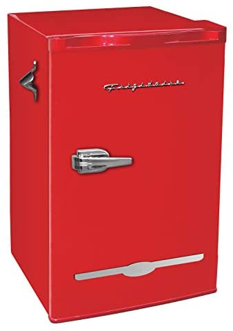 Frigidaire EFR376-BLUE 3.2 Cu Ft Blue Retro Bar Fridge with Side Bottle Opener