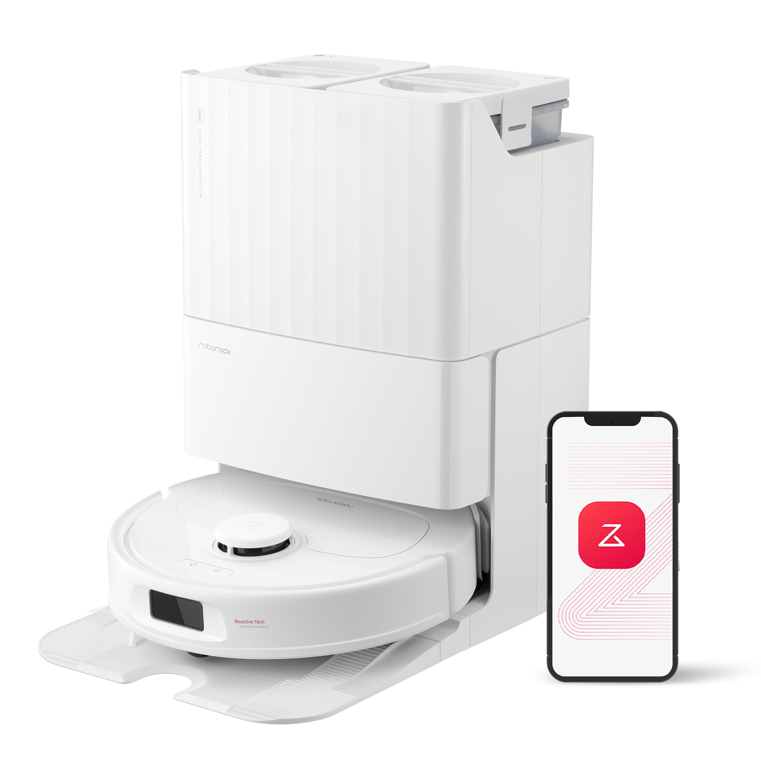 Roborock Qrevo S Robot Vacuum and Mop, Self Washing, Self Drying, Self Emptying (White)