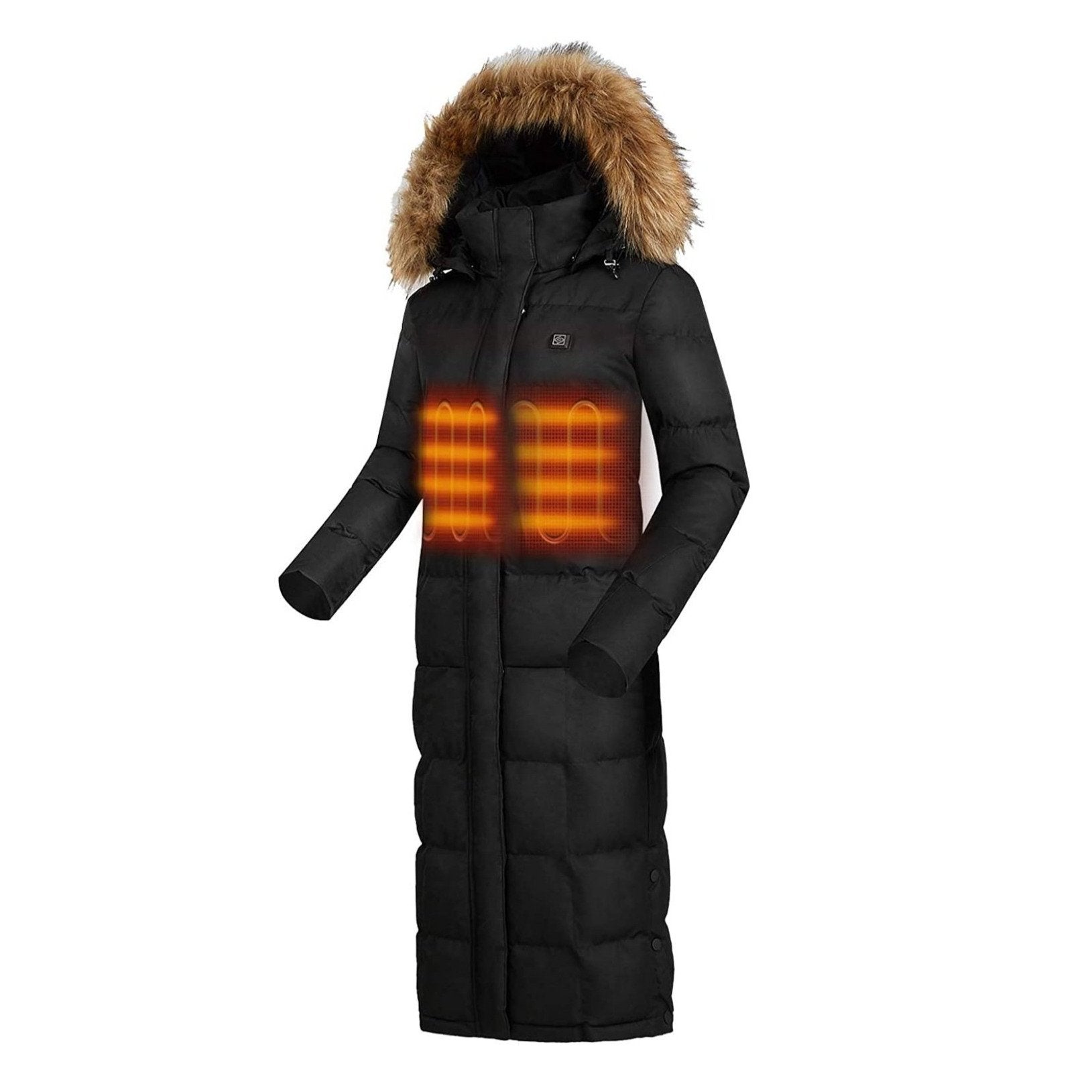 Waterproof Heated Coat for Women with Battery and Detachable Hood
