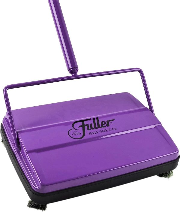 17032 Electrostatic Carpet Floor Sweeper 9 Cleaning Path Lightweight Ideal for Crumby Messes Works On Carpets Hard Floor Surfaces Purple