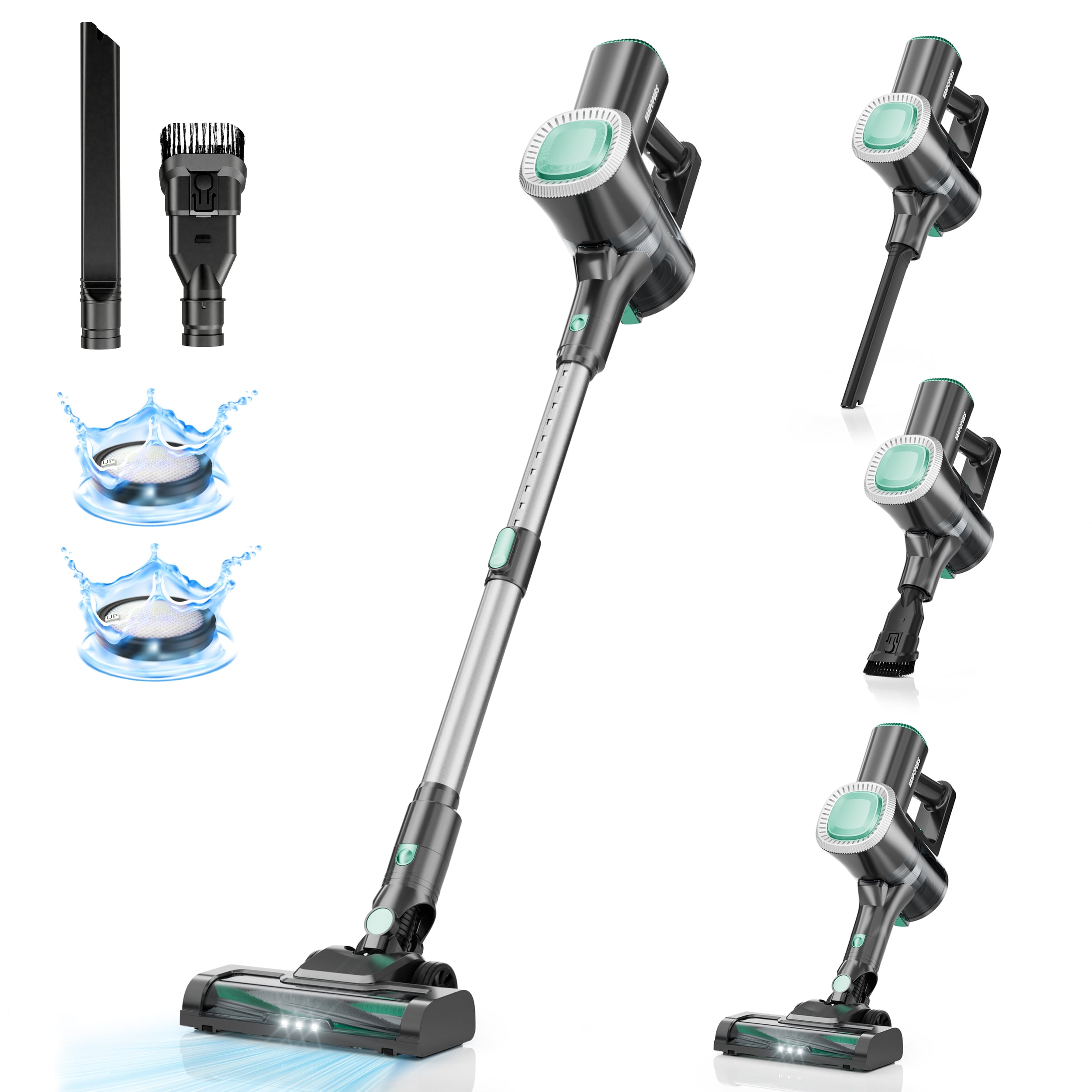 Vanpopubs Lightweight Cordless Stick Vacuum Cleaner for Pet Hair Carpet Hardwood,LED Display,WC02