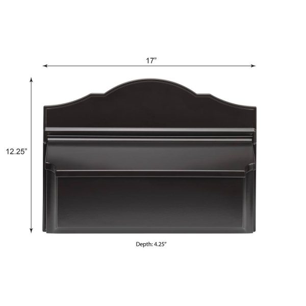 16600 Colonial Wall Mailbox, Black