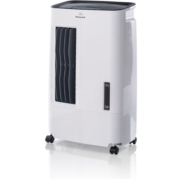 176 CFM Indoor Evaporative Air Cooler (Swamp Cooler) with Remote Control in White/Gray