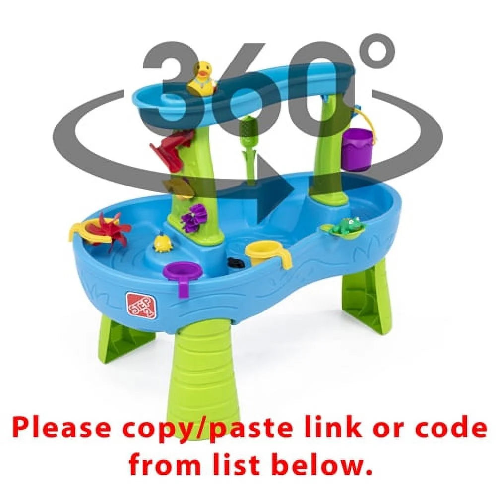 Step2 Rain Showers Splash Pond Blue Plastic Water Table for Toddlers