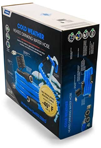 Camco 22912 50 Feet Taste Pure Heated Drinking Water Hose with Thermostat – Lead Free