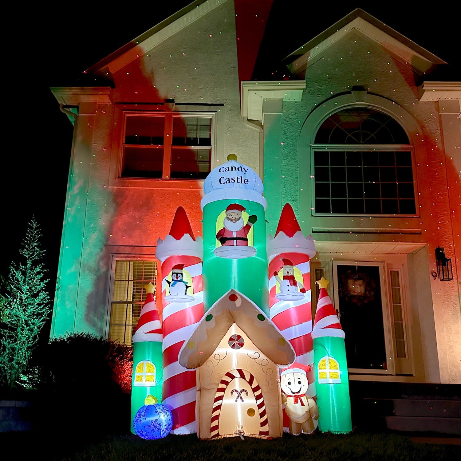 Fraser Hill Farm 10ft Inflatable Candy Castle w/ Lights
