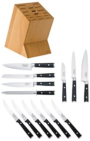 Royal Doulton Gordon Ramsay Block Knife Set, 6 Piece, Grey
