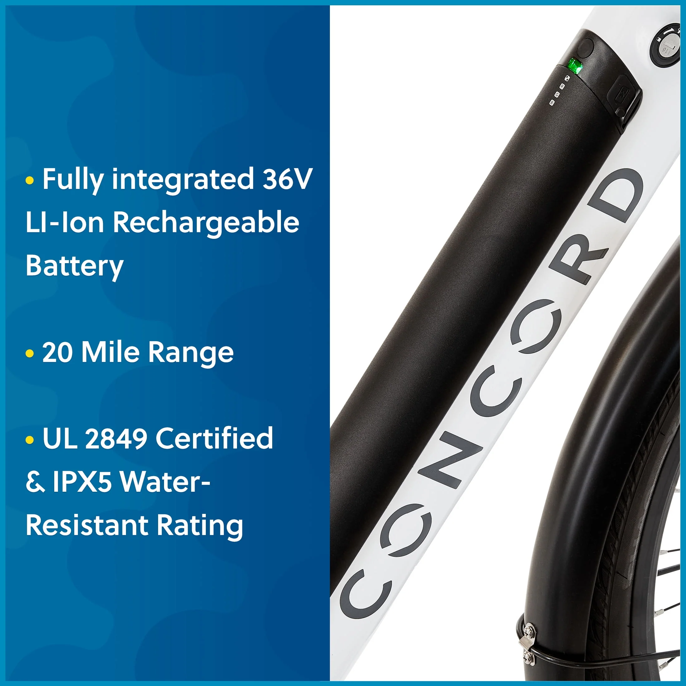 Concord Step-Thru Electric Commuter Bike, 27.5