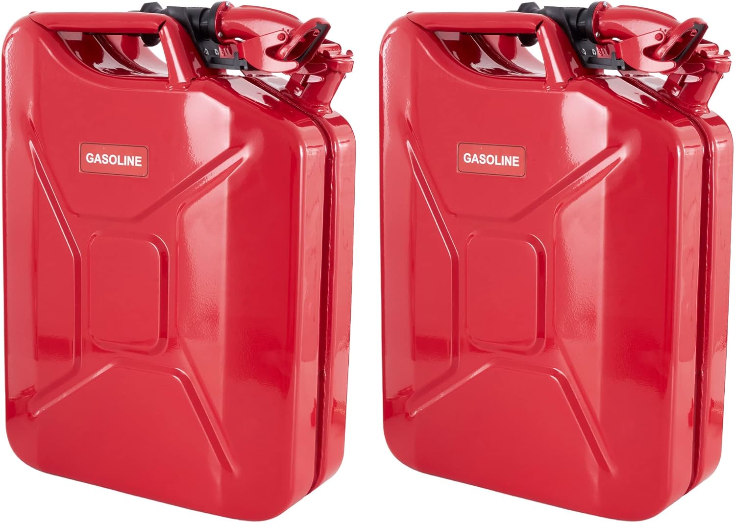 Wavian Jerry Can 20L Red – CARB Compliant, Durable Gasoline Container with Spout