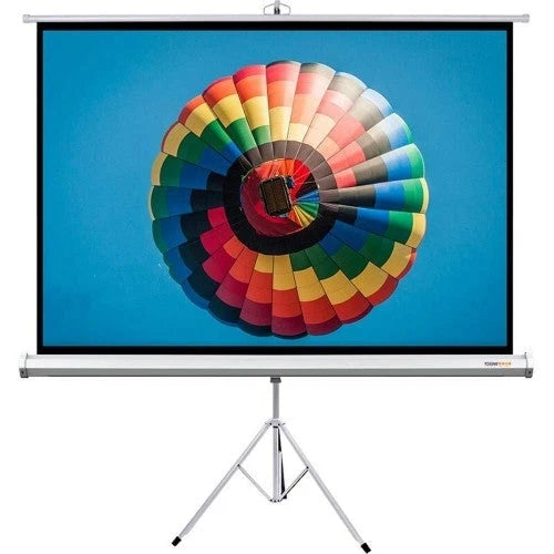Quisilife Portable Projector Screen Projector Screen with Stand – Outdoor/Indoor Movies Screen for Movie Or Office Presentation – 4:3 HD Premium Tripod Screen (Color : White, Size : 72inch)