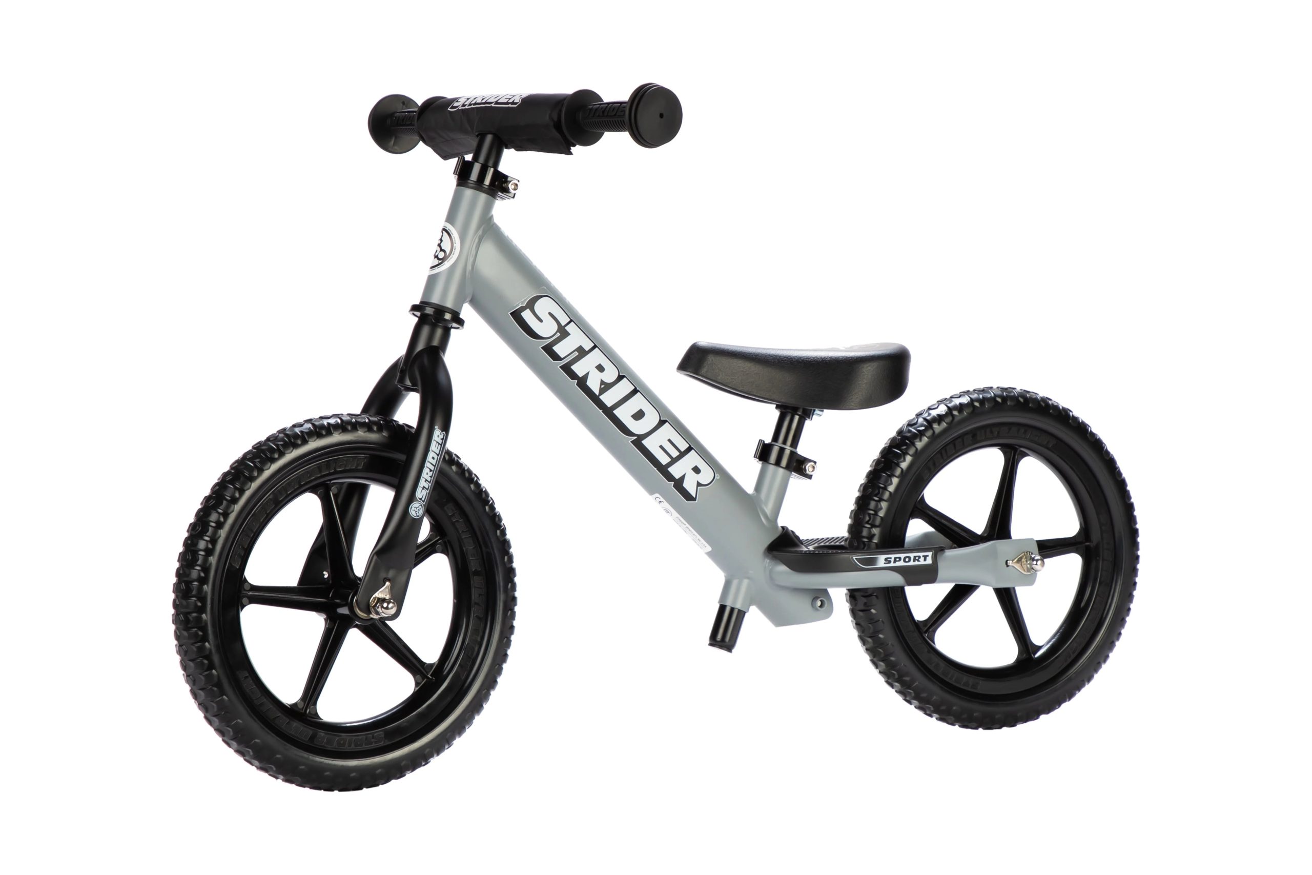 Strider – 12 Sport Balance Bike, Ages 18 Months to 5 Years – Matte Gray