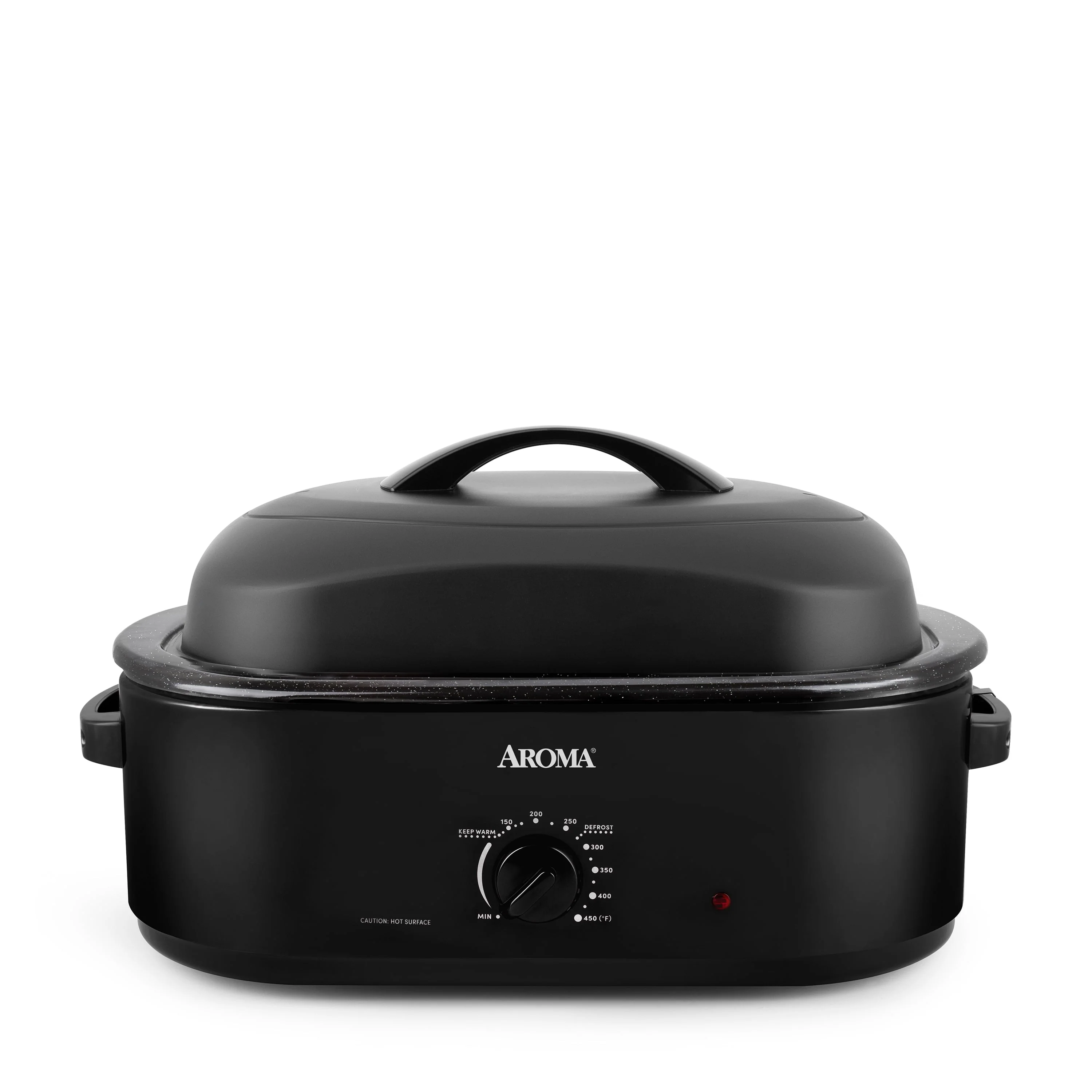 Aroma® 18Qt. Roaster Oven with High-Dome Lid, Black
