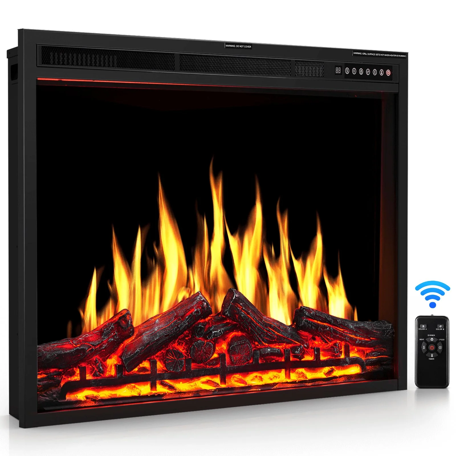 37 Inch Electric Fireplace Insert Adjuatble Flame Colors 939BXB