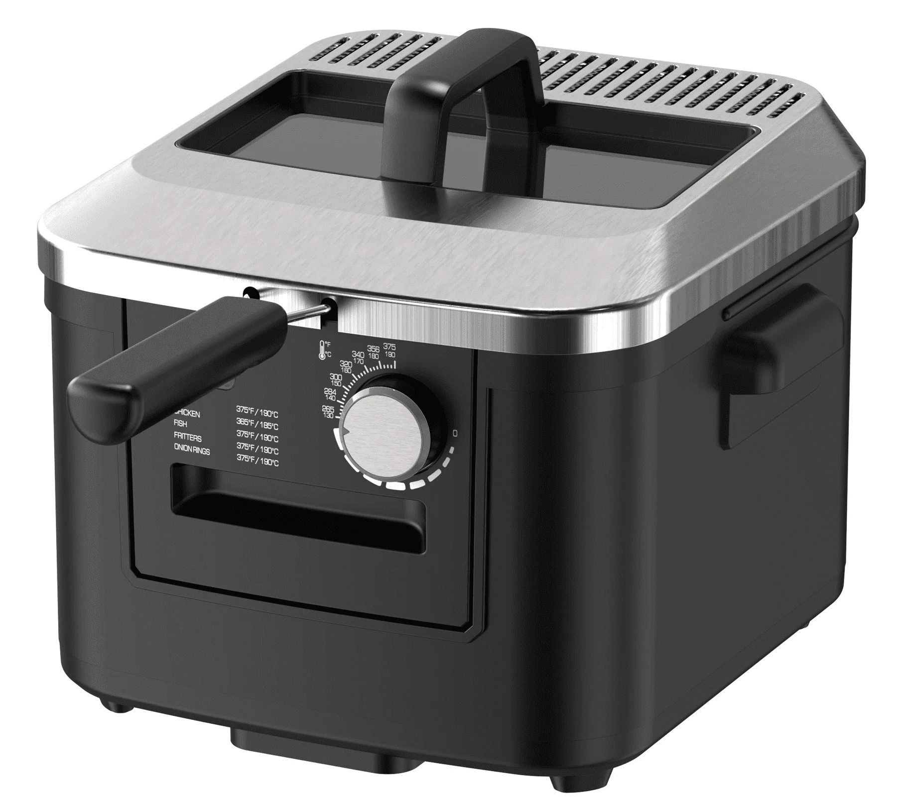 Mainstays 4L Deep Fryer, Stainless Steel Lid, Electric, New Model MS8400778514-2