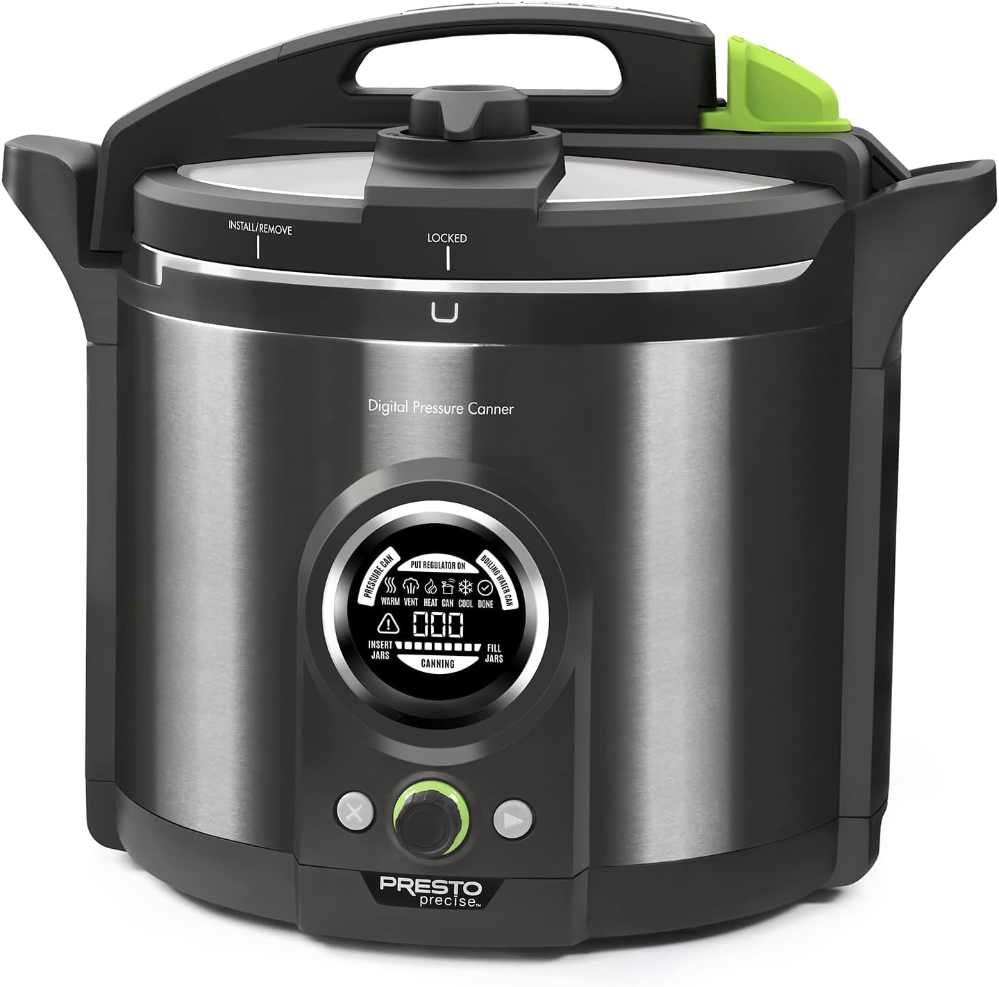 Presto 12-Quart Programmable Electric Pressure Canner, Stainless Steel, Black Finish