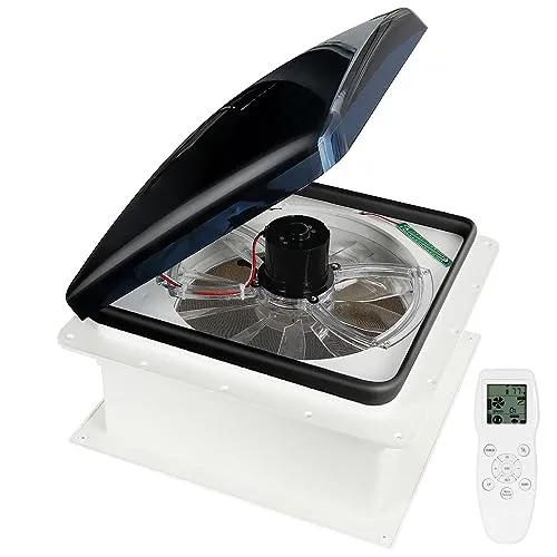 OUTPRIZE RV Roof Vent Fan, 12V Remote Control 14