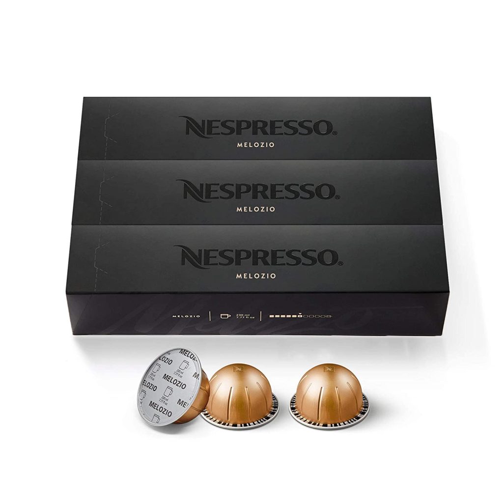 Nestle Nespresso VertuoLine Melozio Medium Roast Coffee Capsules, 30 Count, Intensity 6, 7.8 oz, Recyclable