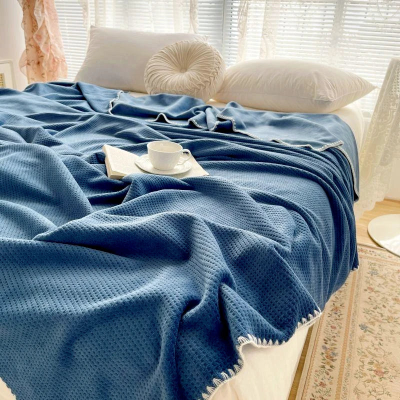 Waffle Milk Velvet Multifunctional Composite Blanket