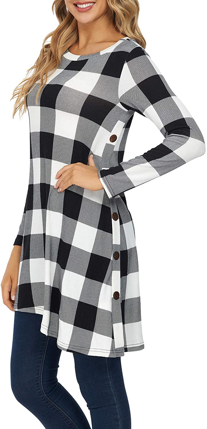 Women’s Long Sleeve T Shirts Tunic Dress