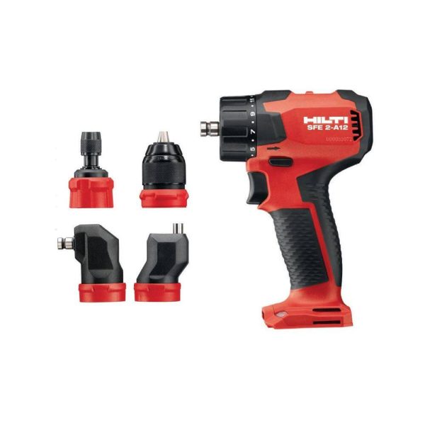 2241415 12-Volt Cordless Brushless 1/2 in. Keyless Hex Drill Driver SFE A12 with Exchangeable Chuck Set (Batteries Not Included)