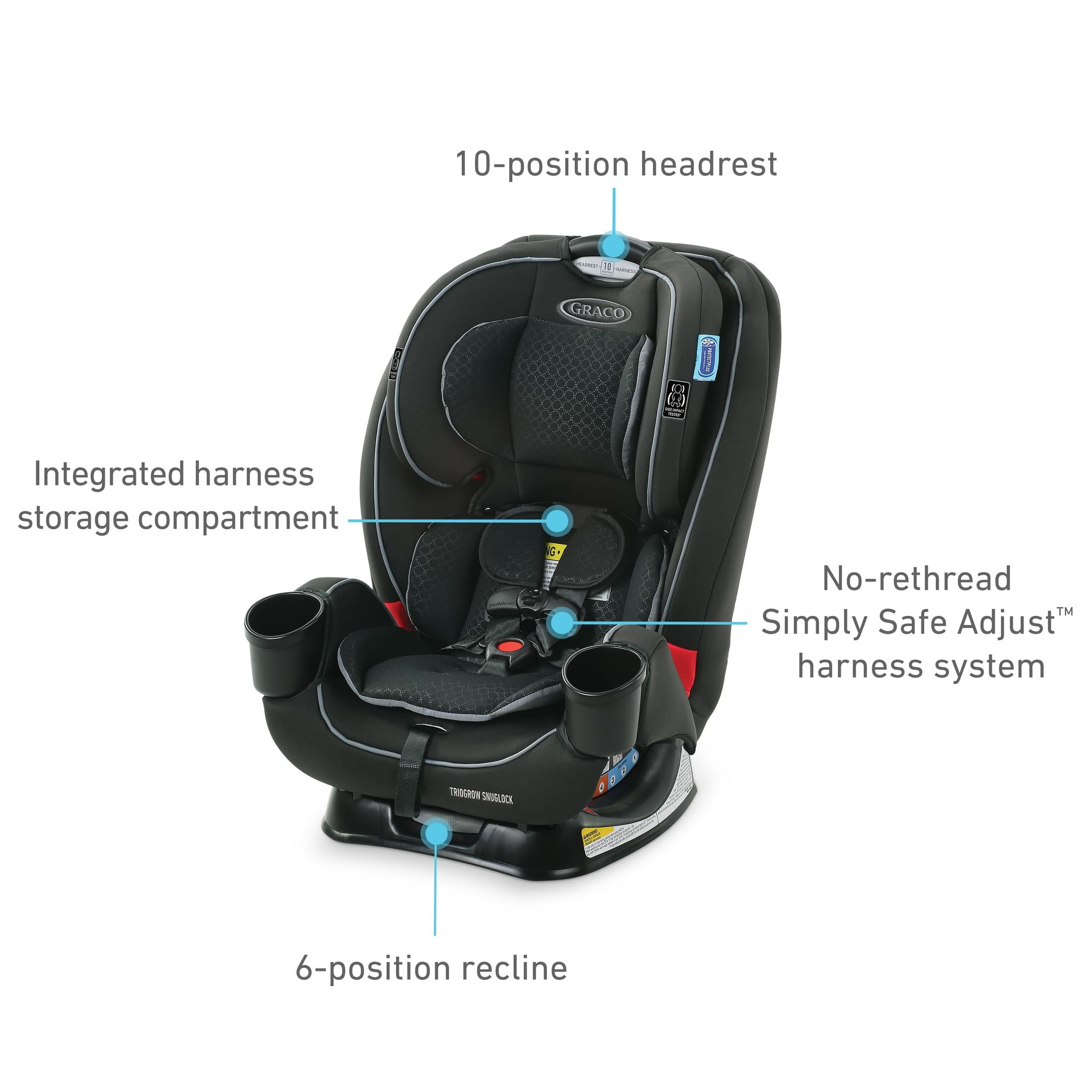 Graco TrioGrow SnugLock 3-in-1 Car Seat, Leland, 1 Count