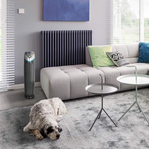 Germ Guardian True HEPA Filter Air Purifier for Home, Pets, Office, Bedrooms, Filters Allergies, Pollen, Smoke, Dust, Dander, UVC Sanitizer Eliminates Germs, Mold, Odors, Quiet 28 inch 3-in-1 AC5250PT