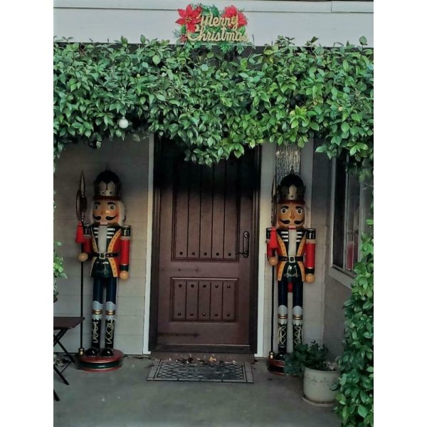 72 6 ft tall wooden nutcracker pair vintage good condition  sgtnighsdesigns