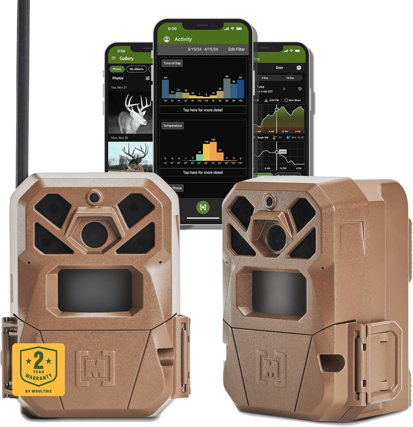 Moultrie Edge Cellular Trail Camera - Edge and Edge 2 - Nationwide 4G LTE - HD Video-Audio - Built in Memory - Cloud Storage