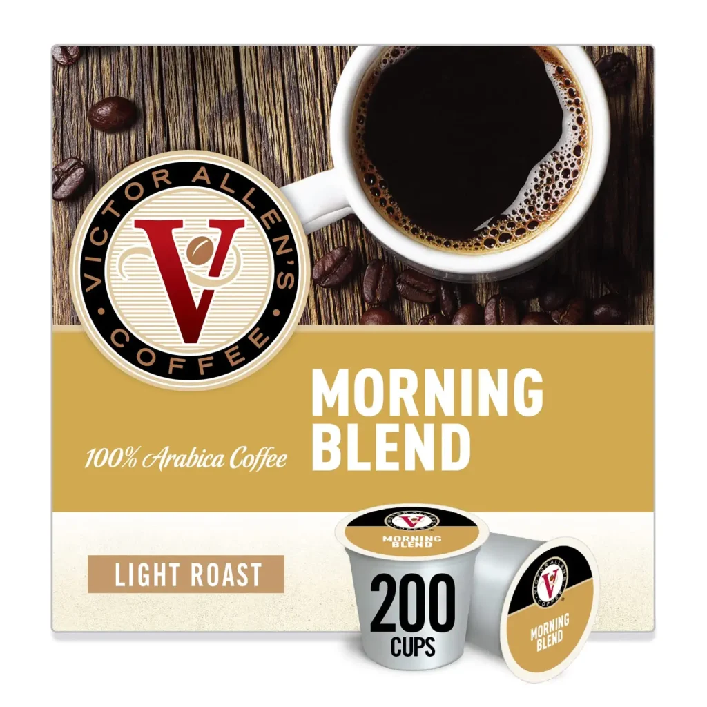 Victor Allen’s Coffee Morning Blend Light Roast, 200 Single Serve Pods for Keurig K-Cup Brewers