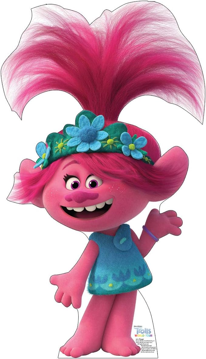 Cardboard People Poppy Life Size Cardboard Cutout Standup - Trolls World Tour (2020 Film)