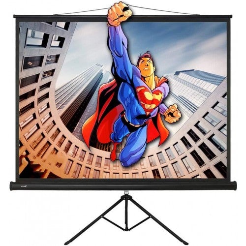 FeliciaJuan Projector Screen Projector Screen with Stand – Indoor Movies Screen for Movie Or Office Presentation – 4:3 HD Premium Tripod Screen (Color : Black, Size : 84inch)