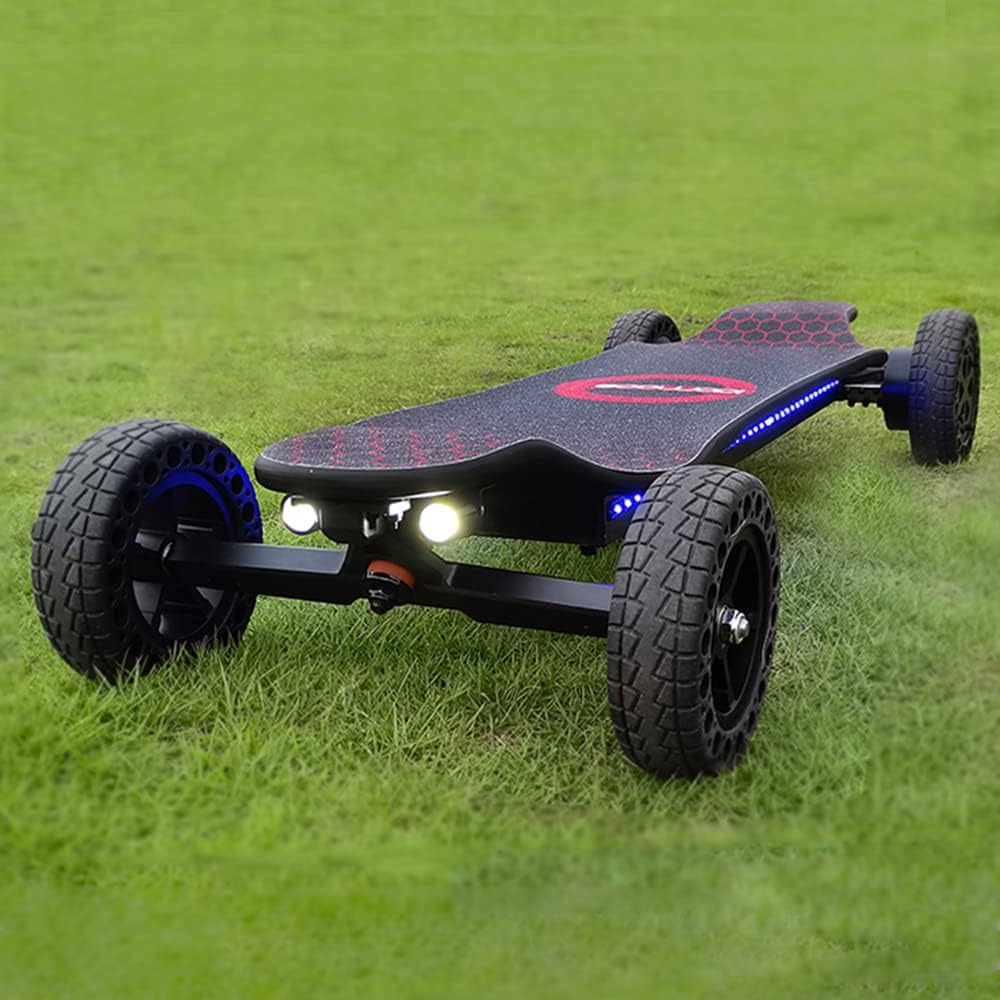 Electric Skateboard 4000 Watts | 12S3P | 35 mph | 22 Mile Range | 6′′ Wheels | Cool Lights | – Black  sgtnighsdesigns