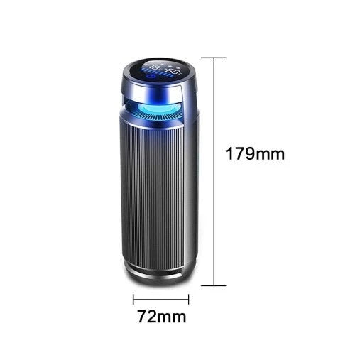EEEXY USB Car Air Purifier Humidifier Remove PM2.5 Formaldehyde Anion Automotive Purifier Air Cleaning Purifier Aluminum, Gray
