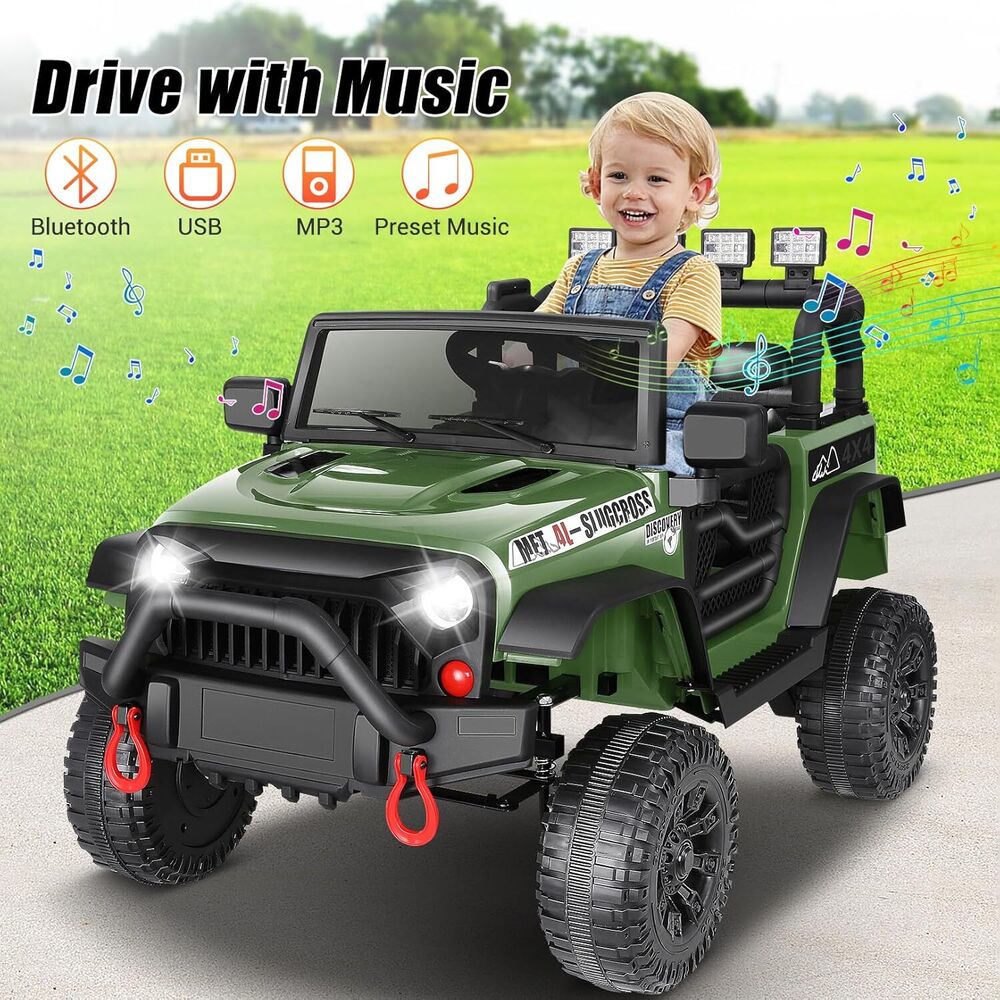 Kids Ride on Car 12V Electric Truck 4 Wheels Spring Suspension w/Remote Control
