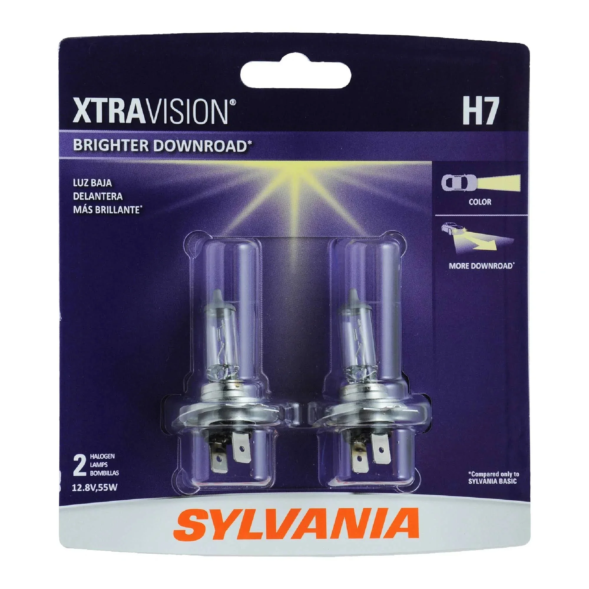 Sylvania H7 XtraVision Halogen Headlight Bulb (Pack of 2)