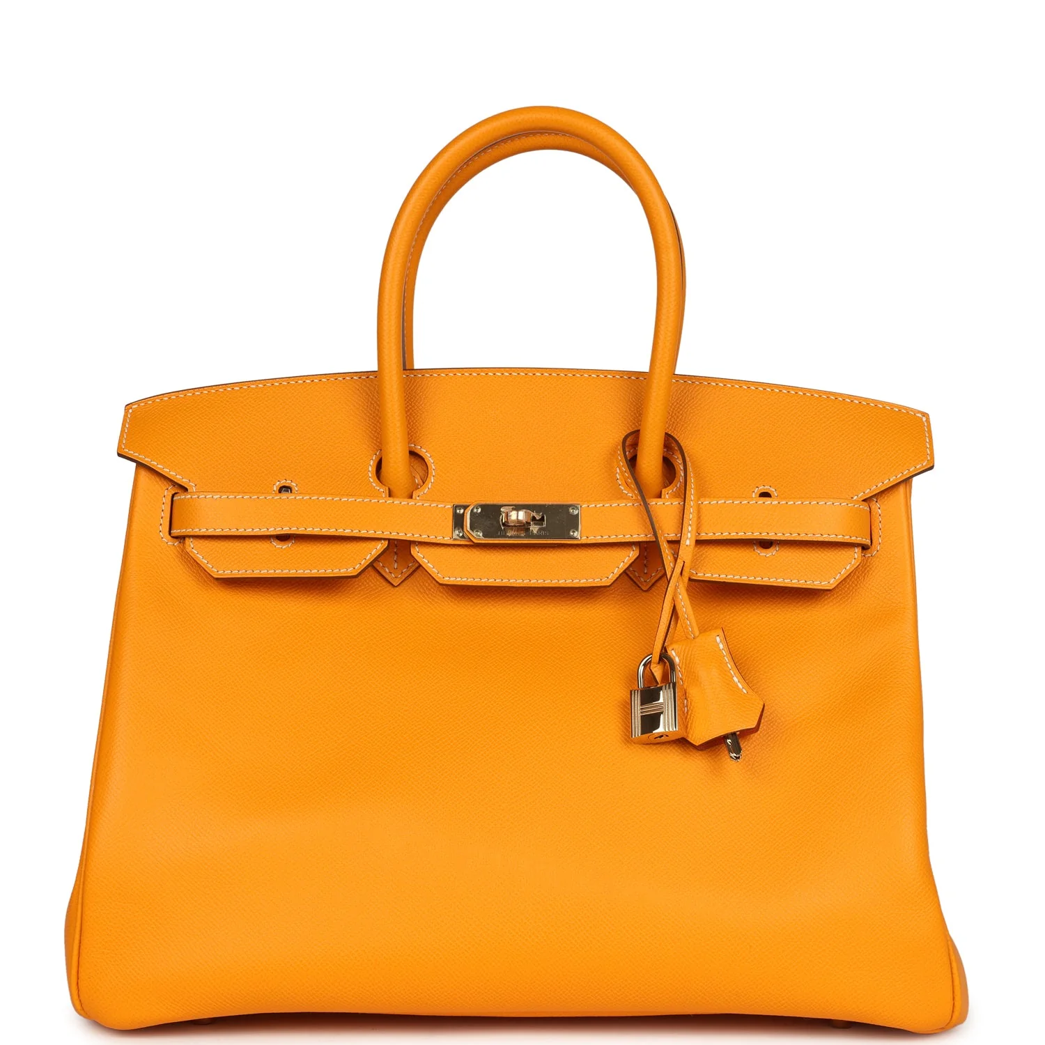 Replicate Hermes Birkin 35 Jaune D'or Candy Epsom Permabrass Hardware(1:1 replica)