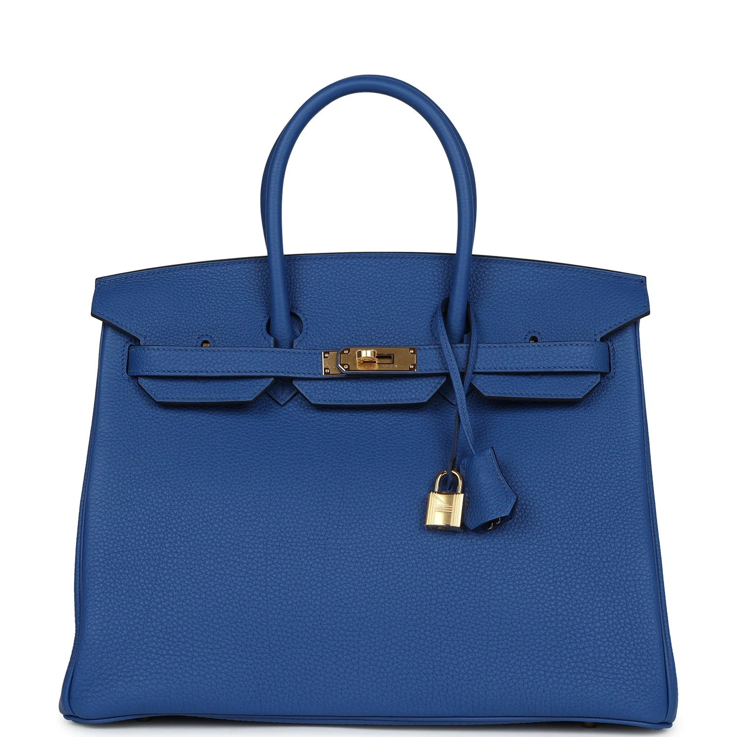Replicate Hermes Birkin 35 Bleu Royal Togo Gold Hardware(1:1 replica)