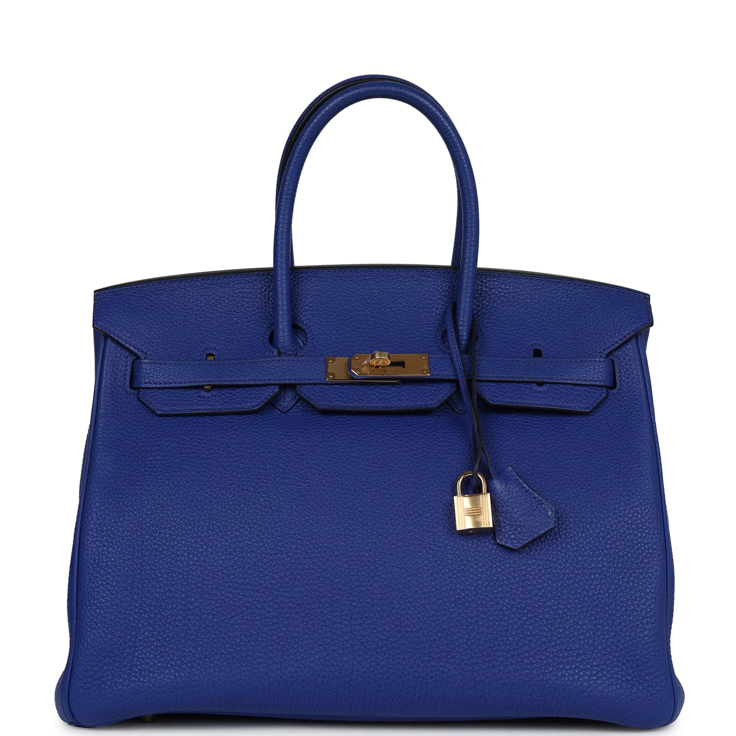 Replicate Hermes Birkin 35 Bleu Electric Togo Gold Hardware(1:1 replica)
