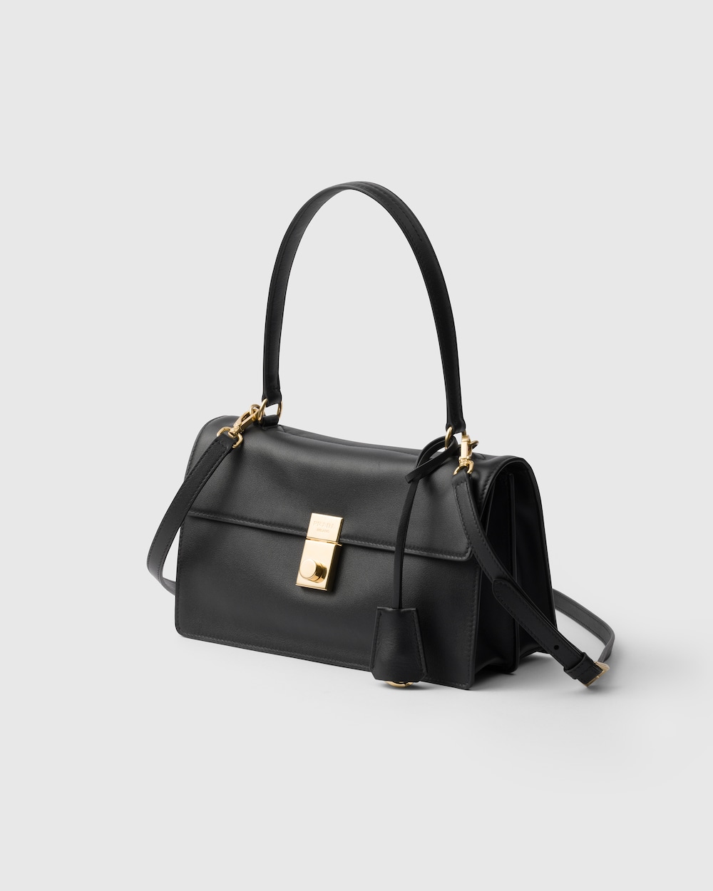 Replicate Prada Soft Sound Medium Leather Shoulder Bag(1:1 replica)