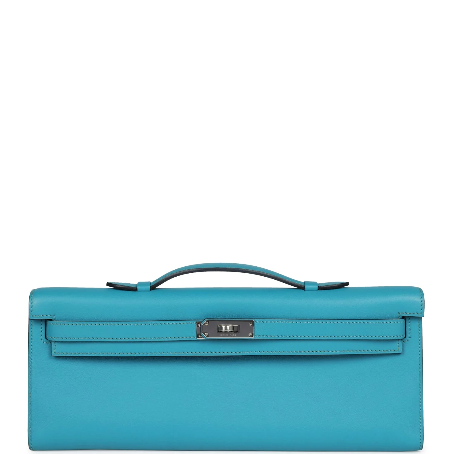 Replicate Hermes Kelly Cut Turquoise Swift Palladium Hardware(1:1 replica)