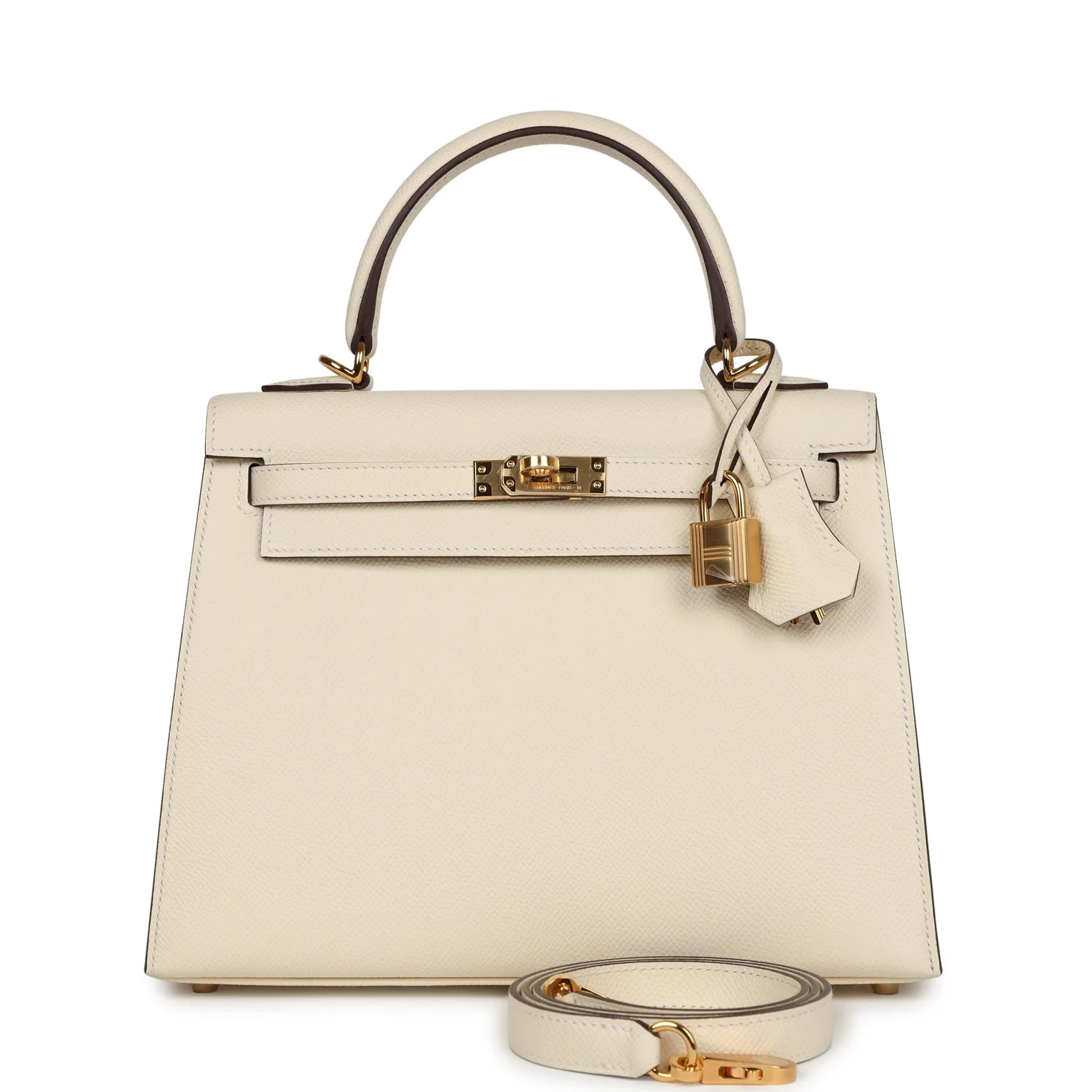 Replicate Hermes Kelly Sellier 25 Nata Epsom Gold Hardware(1:1 replica)