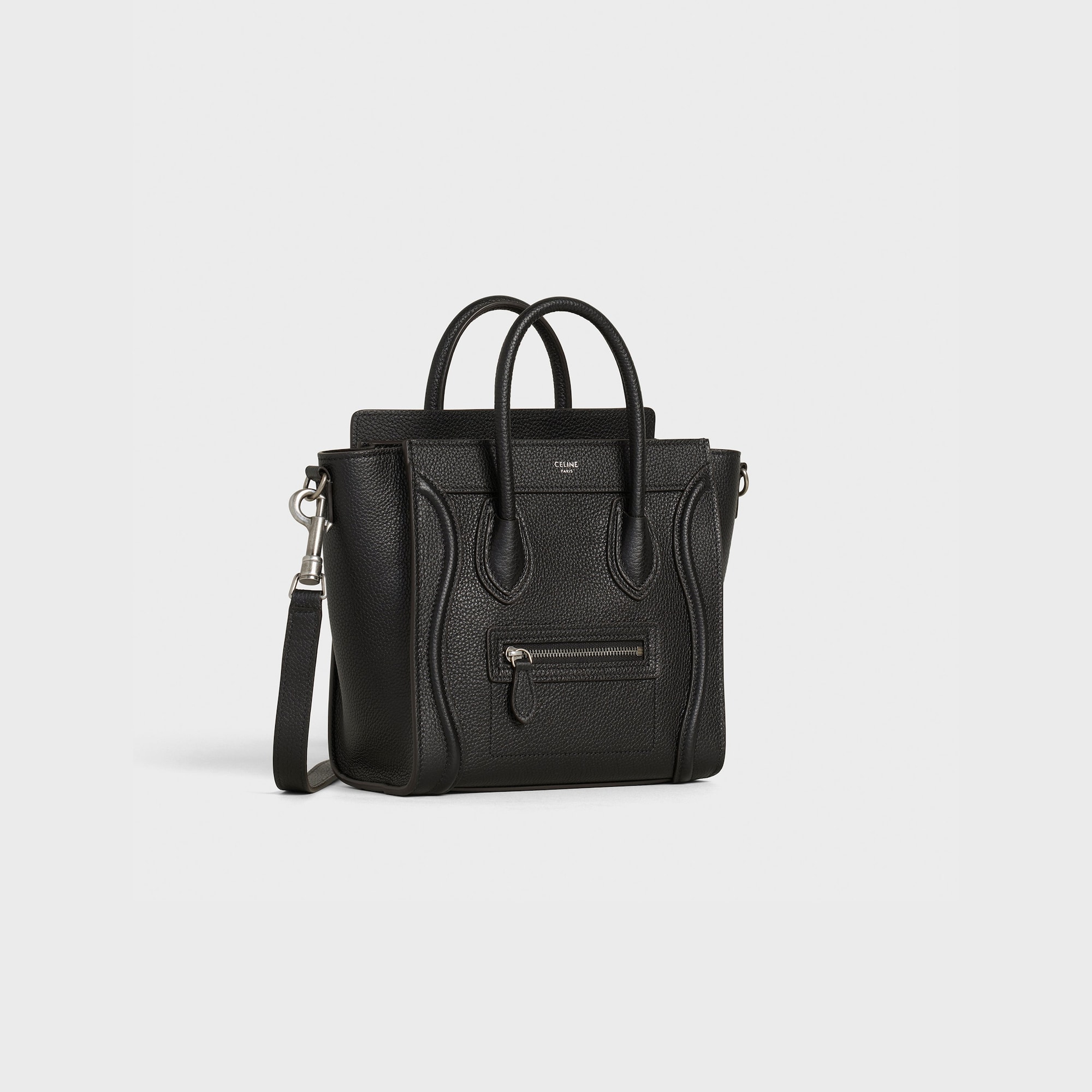 Replicate NANO LUGGAGE BAG IN BABY DRUNMED CALFSKIN BLACK(1:1 replica)
