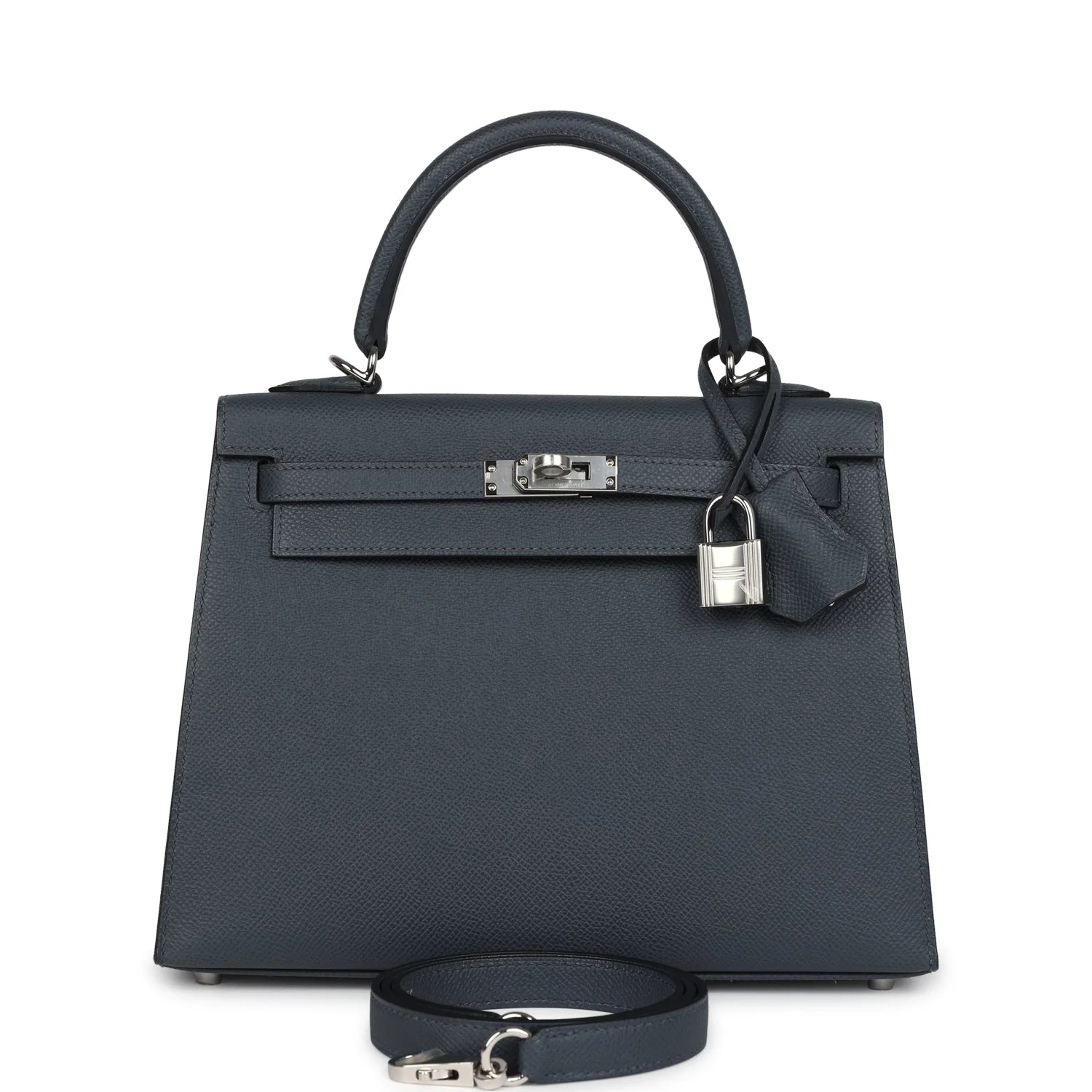 Replicate Hermes Kelly Sellier 25 Gris Misty Epsom Palladium Hardware(1:1 replica)