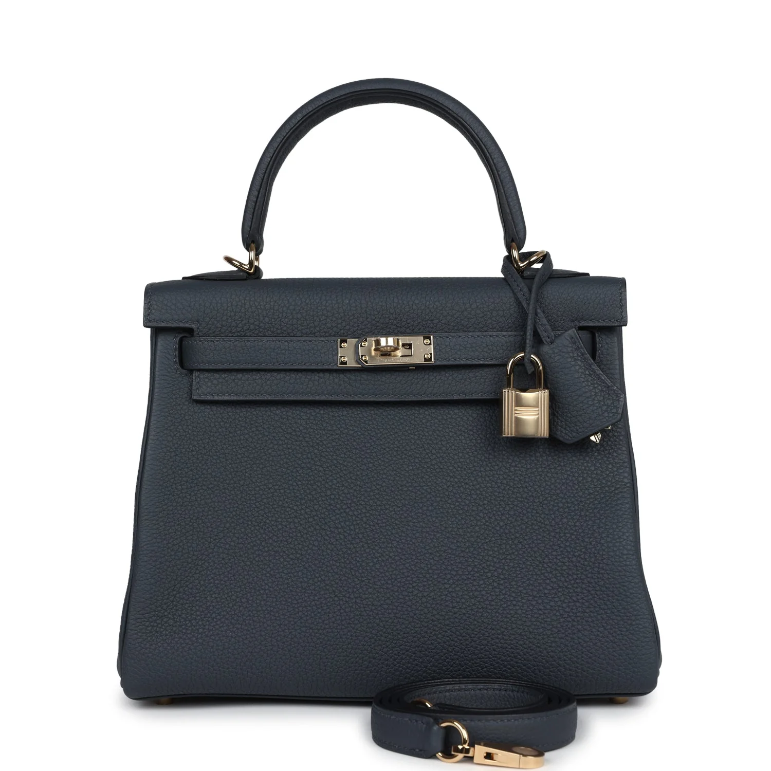 Replicate Hermes Kelly Retourne 25 Gris Misty Togo Permabrass Hardware(1:1 replica)